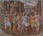 Perino Del Vaga Tarquinius Superbus Founds the Temple of Jove on the Capitol, from Palazzo Baldassini, now in the Uffizi, Florence oil